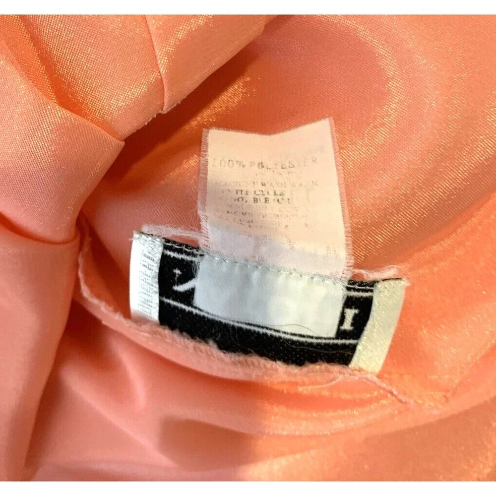 Natori‎ Chemise Nightgown Womens Small Peach Satin Slip Dress Lace Embroidered
